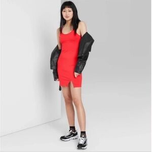 BLACK wild fable bodycon dress with slit